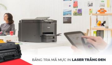 Bảng tra mã mực laser đen trắng Bảng tra mã mực laser đen trắng